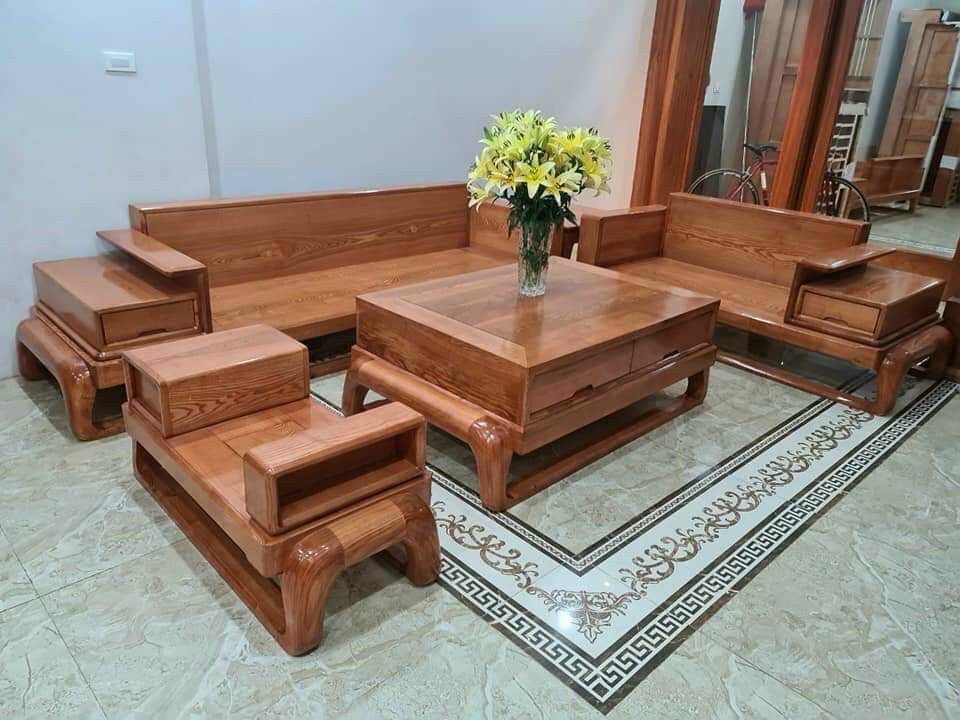 Bộ bàn ghế Sofa gỗ phòng khách cao cấp